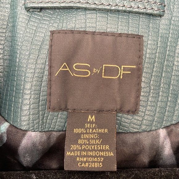 ASOS Teal Leather Jacket for Women - Picture 8 of 10